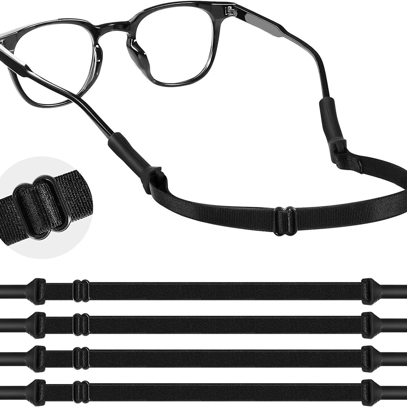 Sunglass Retainer Cord - 4 stuks brillenbandjes voor volwassenen (8,3-13