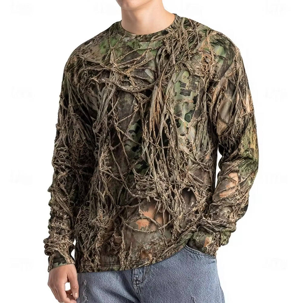 Tee Graphic Print - Heren Camo Animal Print shirt met