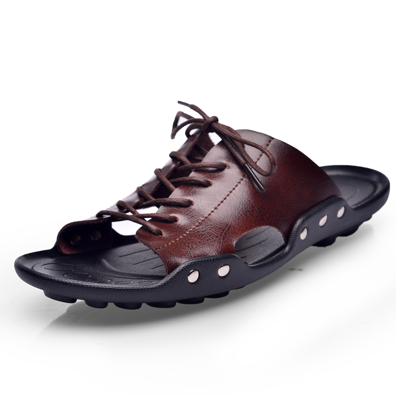 Flip Flop Leather Men - Summer Tide Herenslippers Britse mode herensandalen
