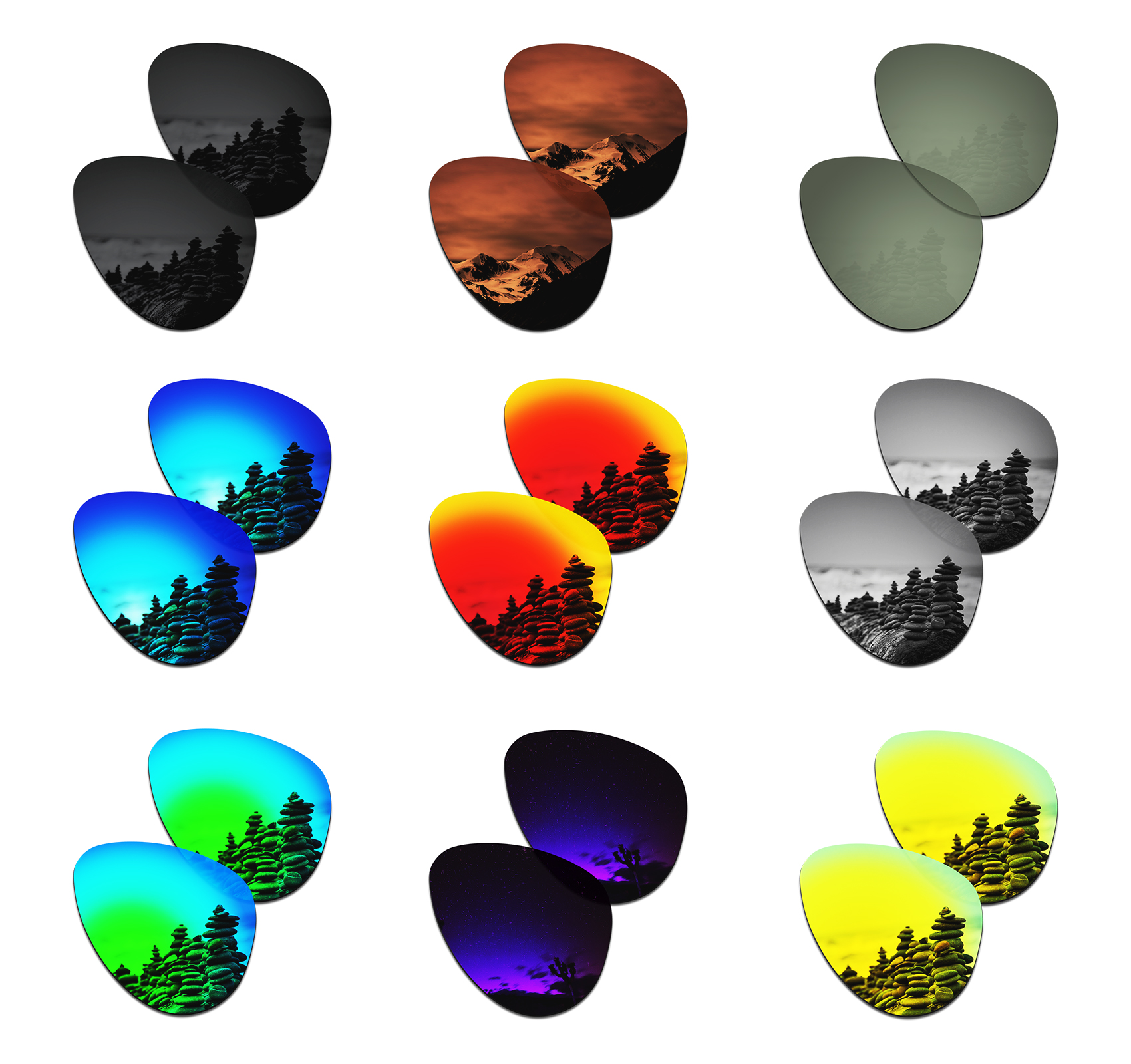 Sunglasses Aviator Polarized - SmartVLT gepolariseerde vervangende lenzen compatibel met