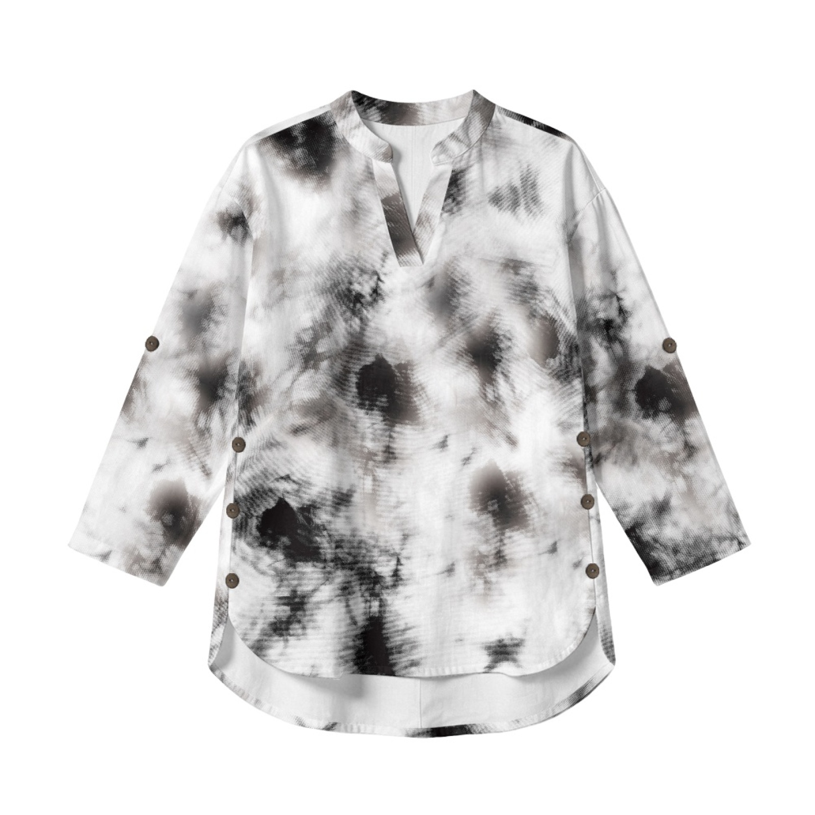 Linen Shirt Breathable - INSTANTARTS Dames linnen shirt met V-hals