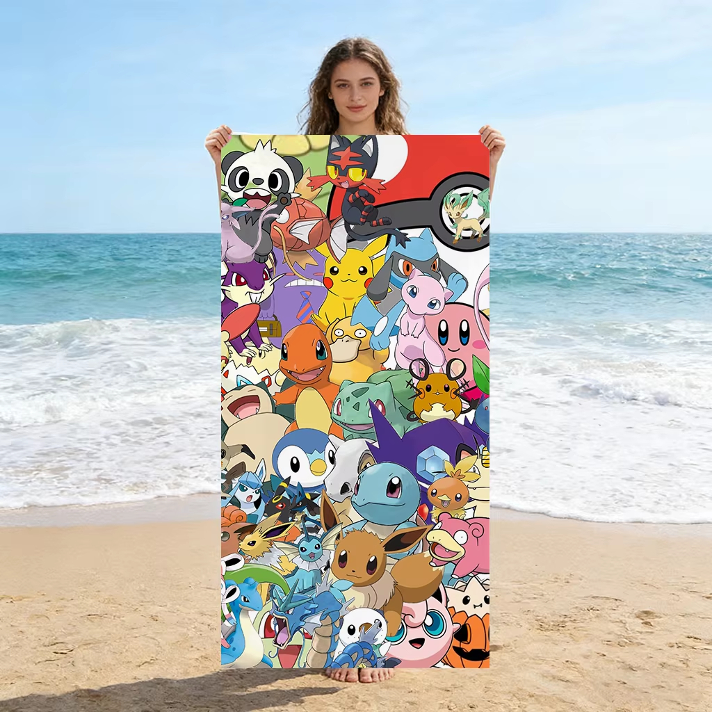 Beach Towel Large - 1 stuk extra grote Pokemon microvezel