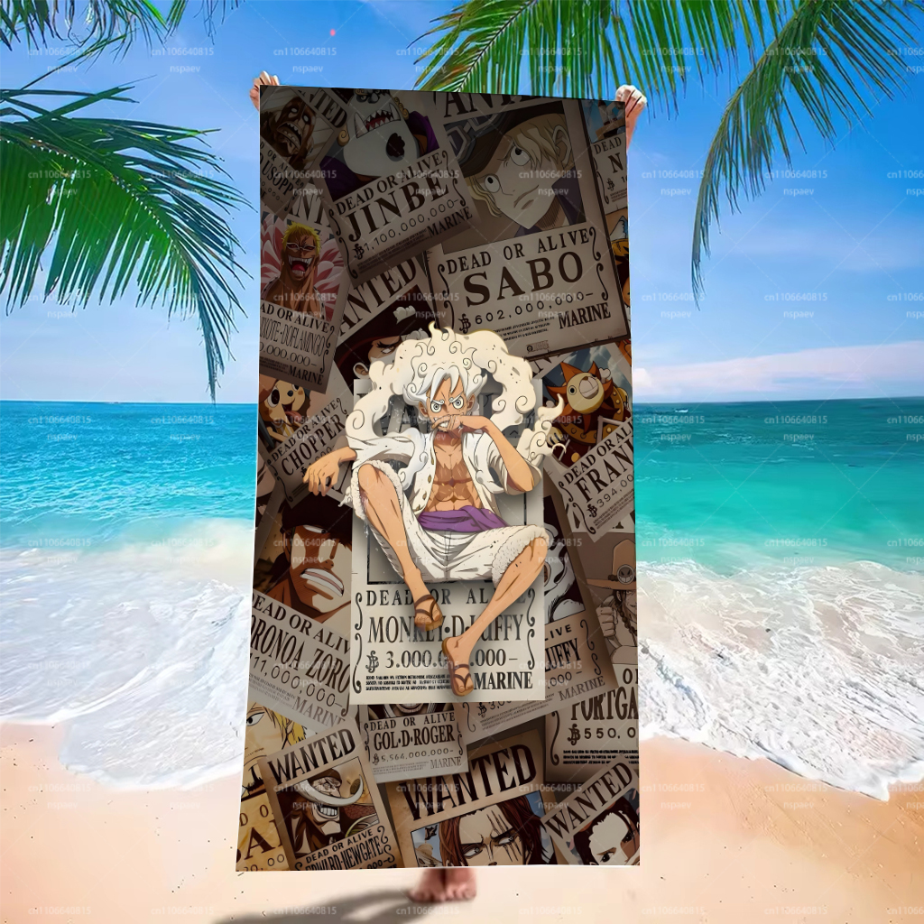 Beach Towel Large - Retro Pirate Wanted Bounty grote strandhanddoek,