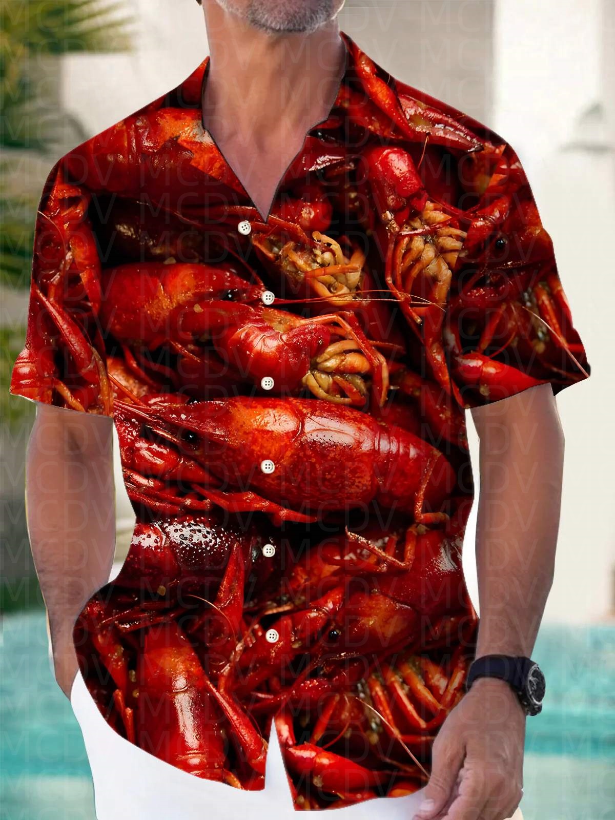 Shirt Camp Collar - Food Pattern Hawaiiaans overhemd voor heren,