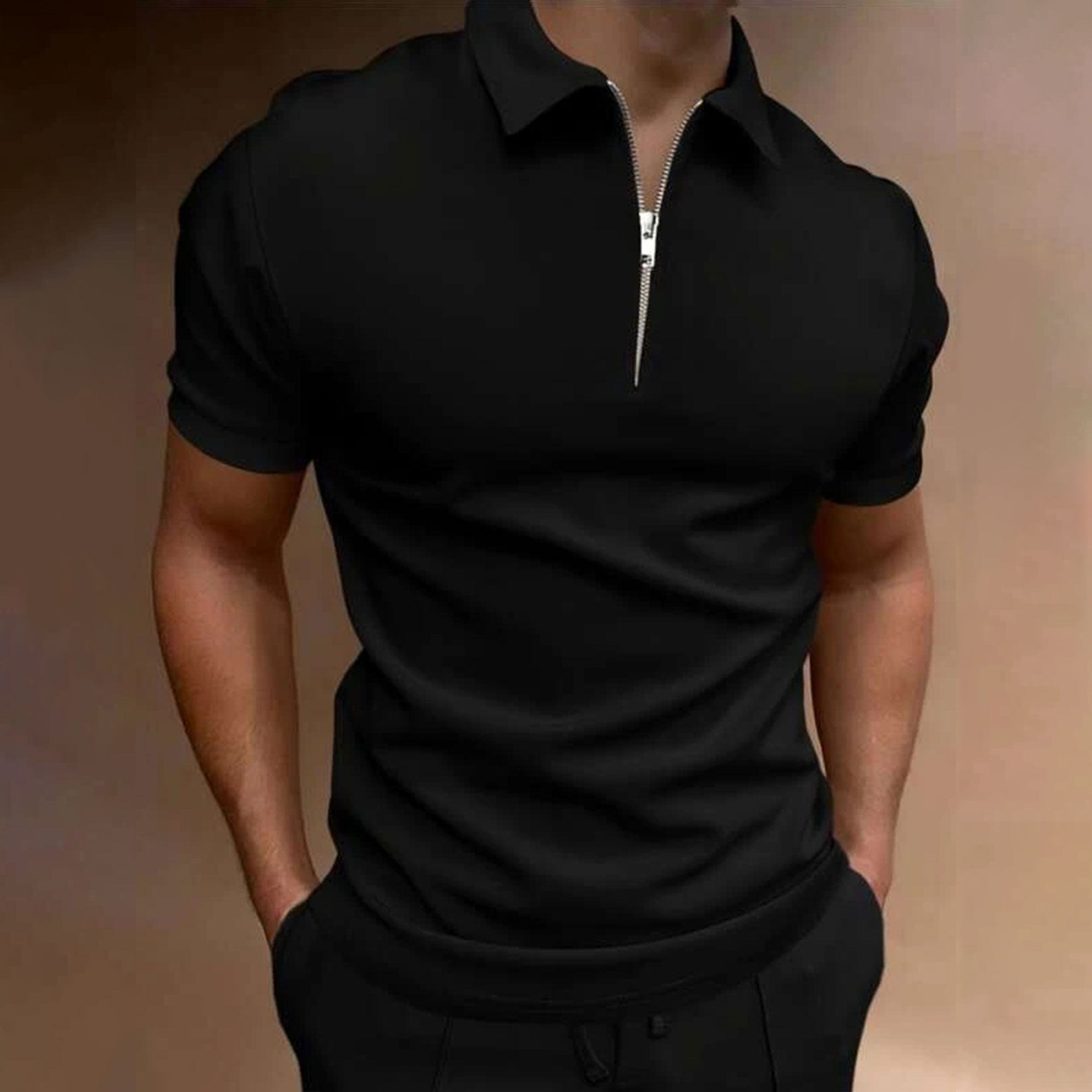 Polo Shirt Pique - Zomer heren effen kleur poloshirt korte