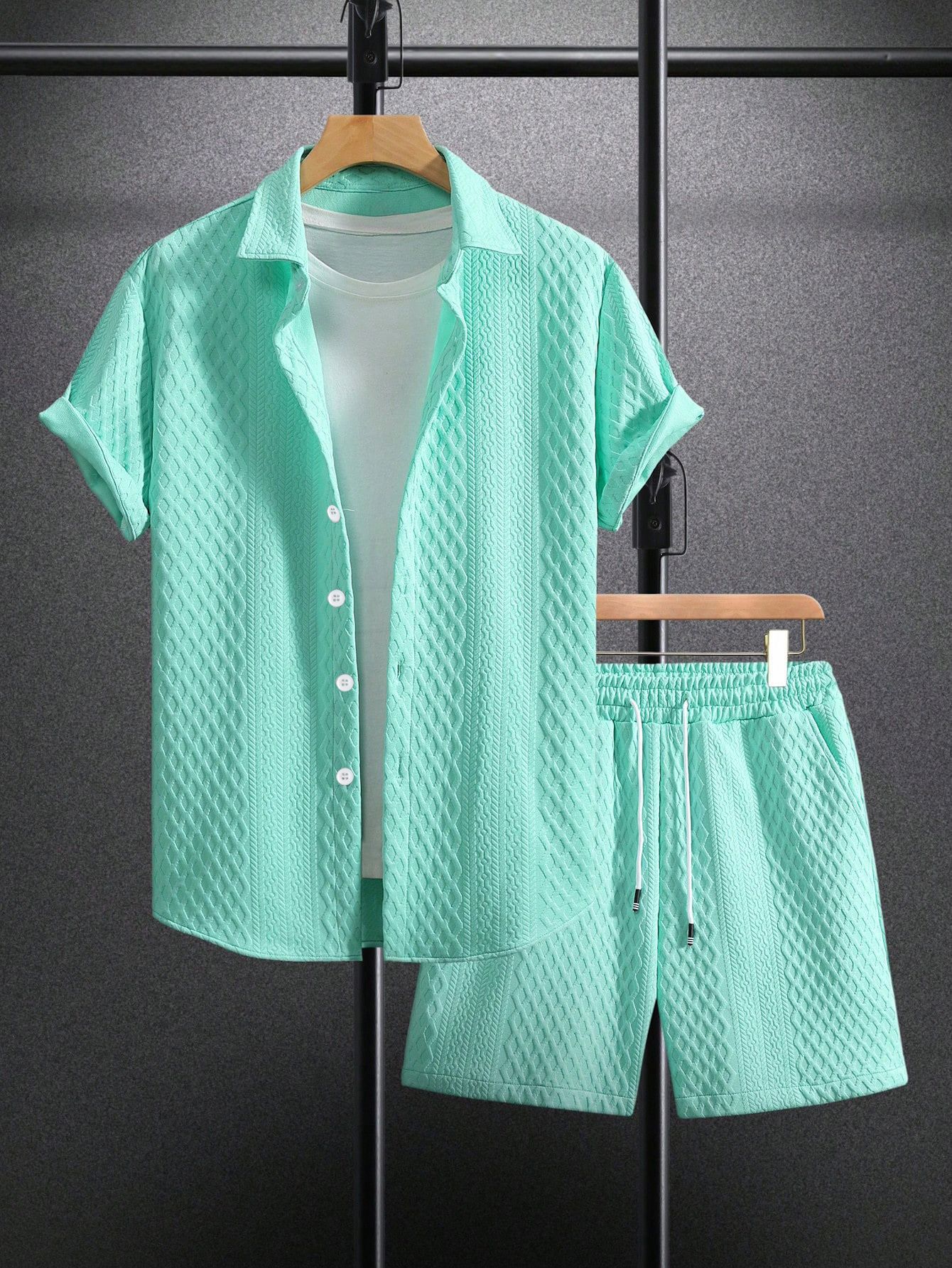 Shirt Camp Collar - Zomerse nieuwe heren casual witte sportkleding