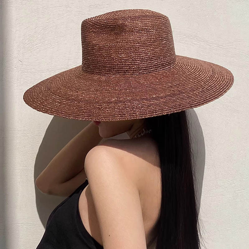 Bucket Hat Straw - Grote Rand Panama Strohoed Voor Vrouwen