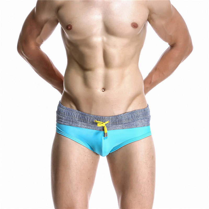 Swim Trunk Quick Dry - Heren Kleur Blokkerende Zwembroek Sexy Lage