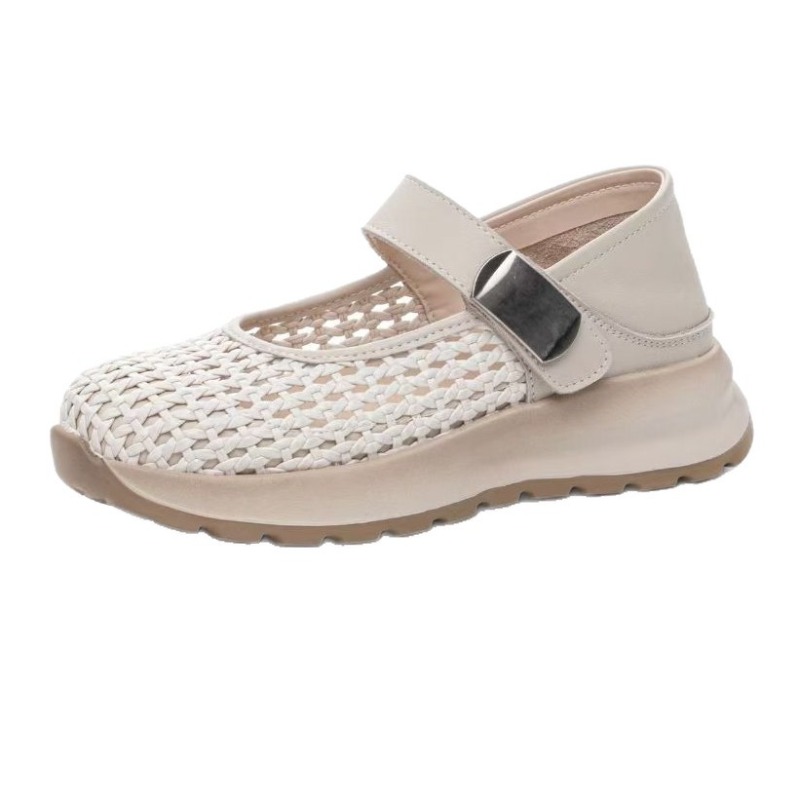Espadrille Slip On - Dames echt lederen gevlochten microfiber patchwork