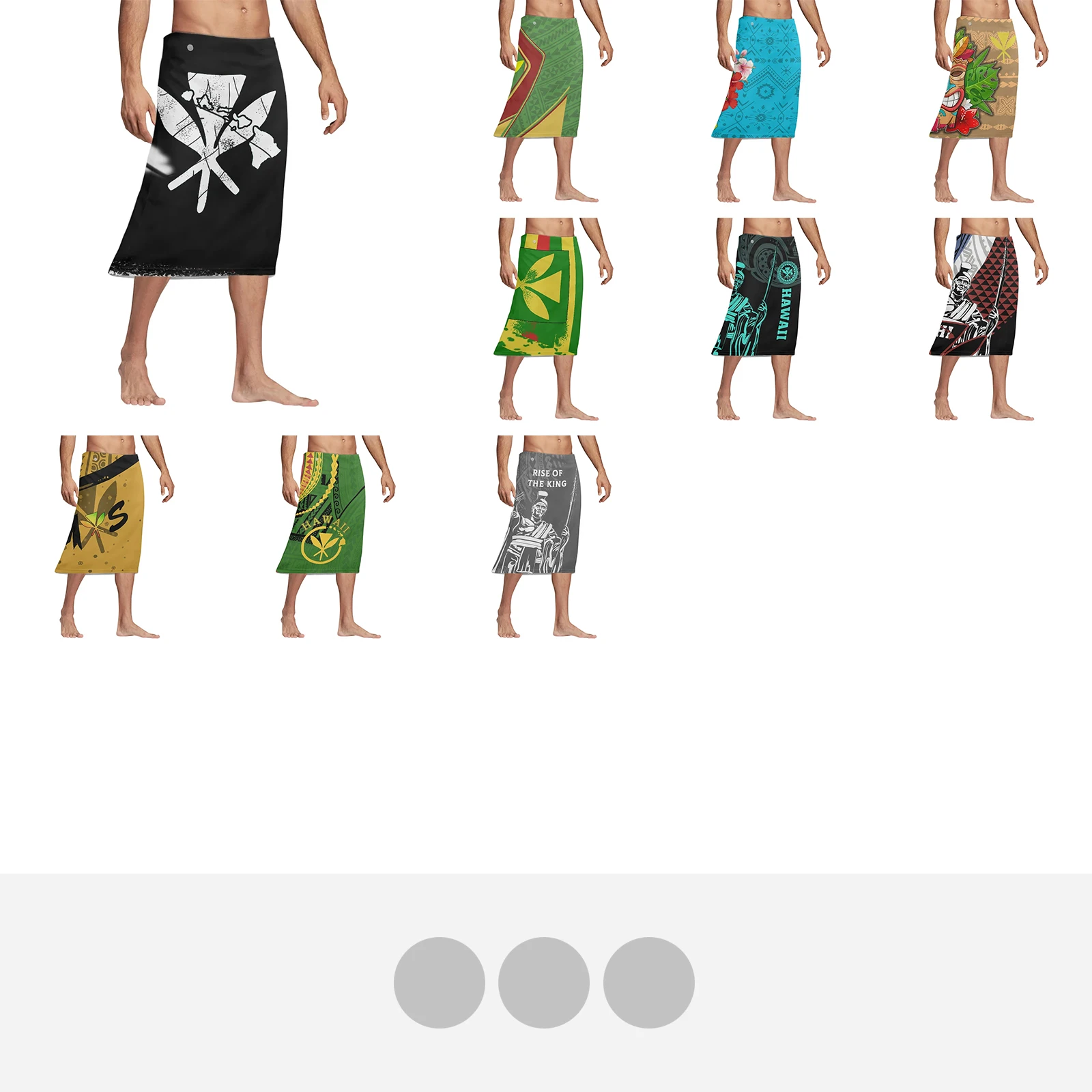 Sarong Men Wrap - Polynesische Tribale Tattoo-Prints, Opkomst Van De