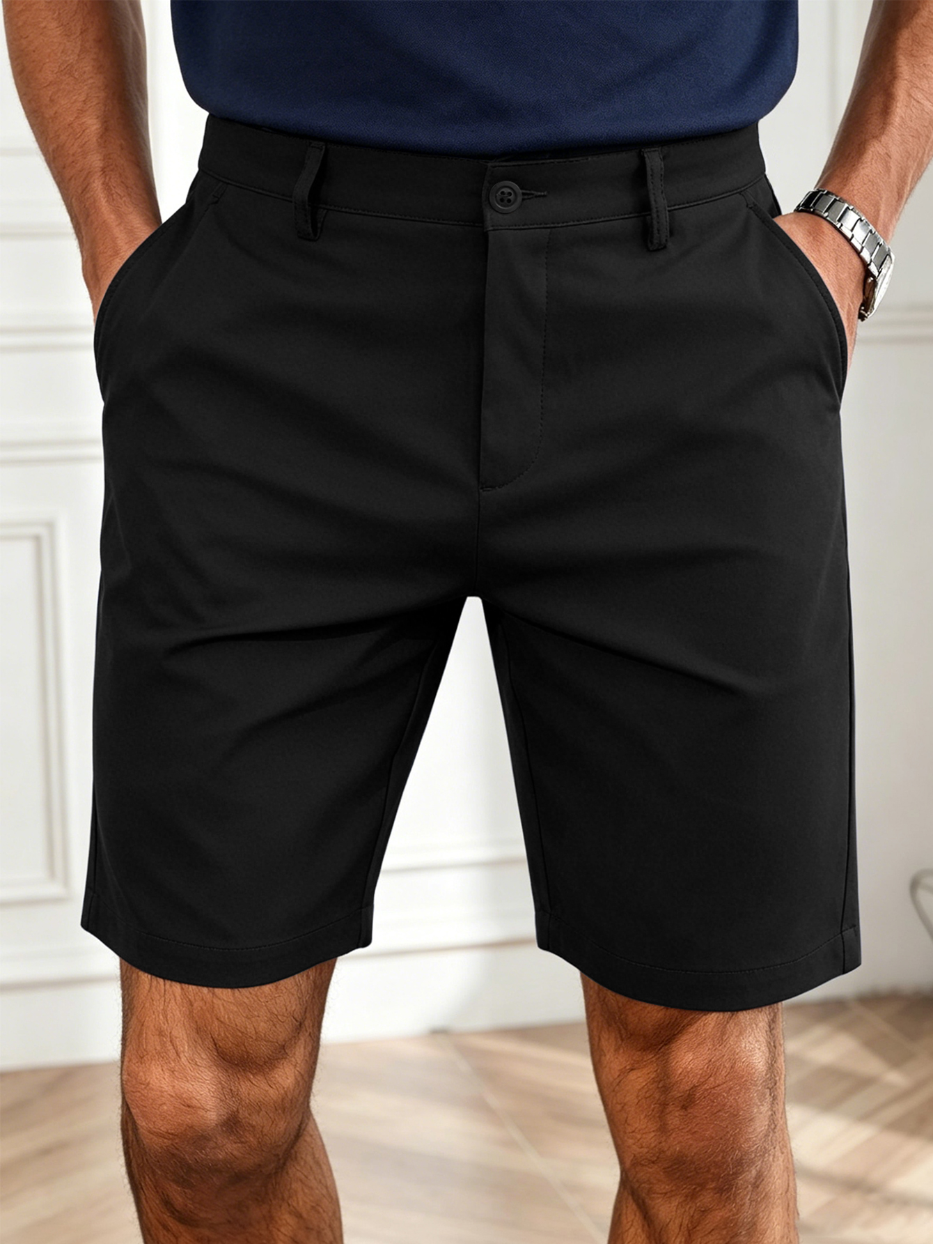 Shorts Chino Slim - Herenshorts van stretch chino, slim fit,