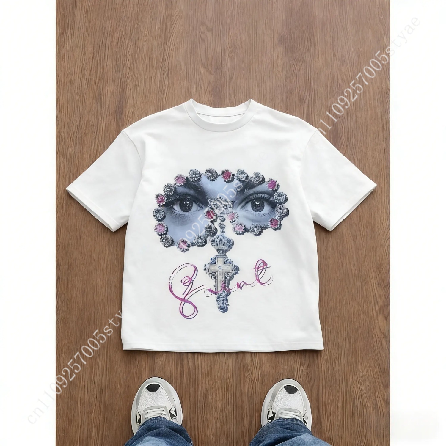 Tee Graphic Print - Losvallend T-shirt voor heren met grafische