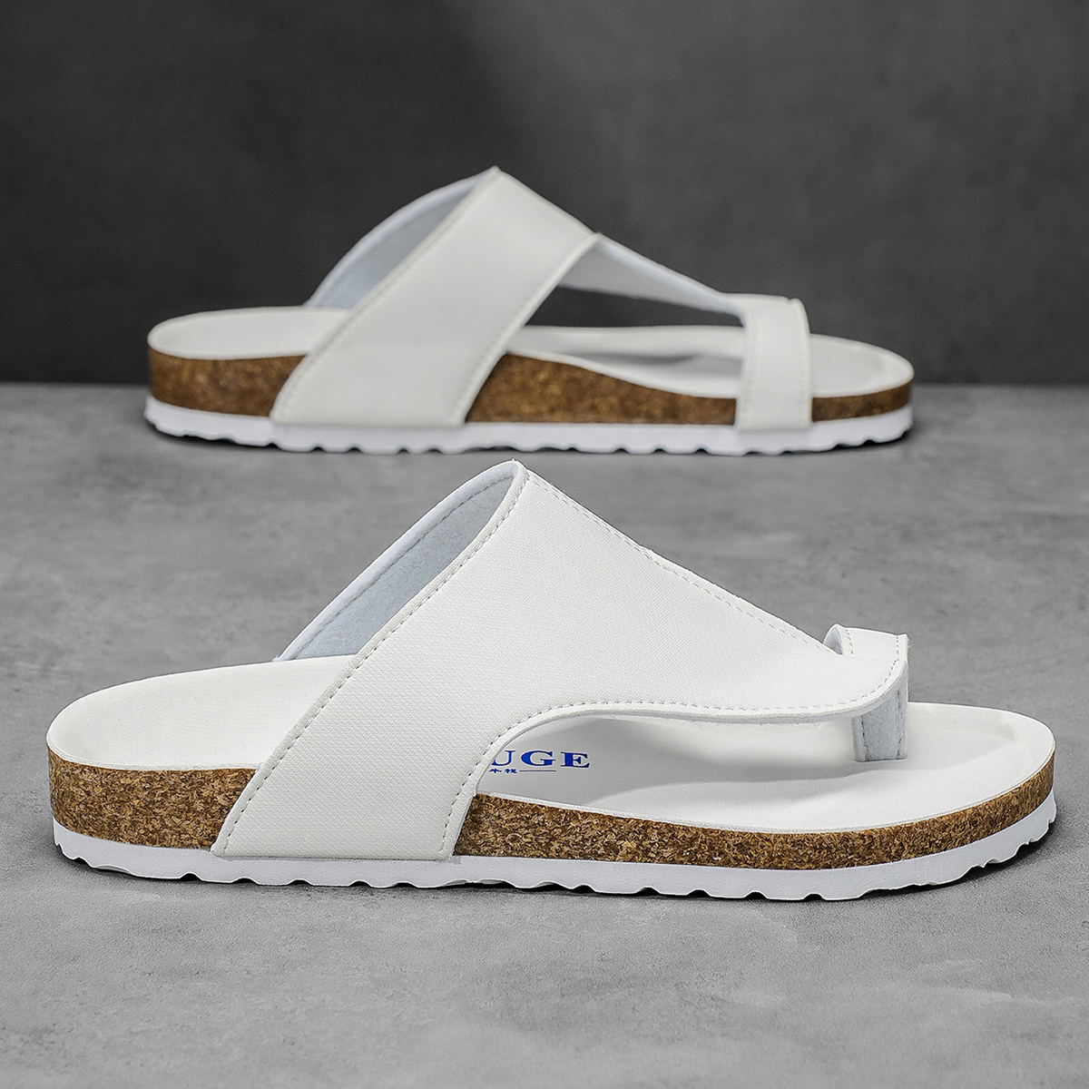 Flip Flop Leather Men - Big Size 48 49 Kurk Slippers
