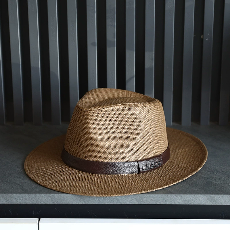 Bucket Hat Straw - Panama geweven stro zonnehoed Jazz hoed