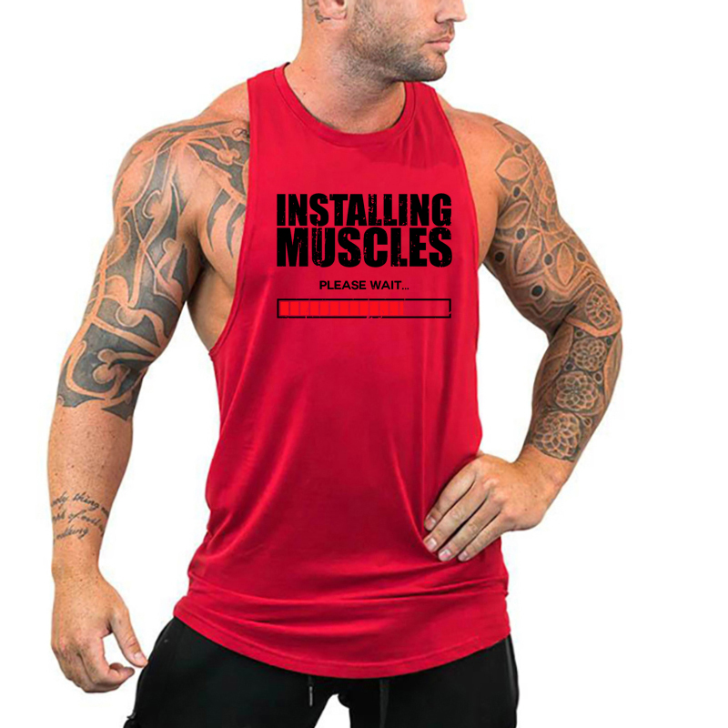 Tank Top Muscle - Spieren installeren Even geduld Print Vest