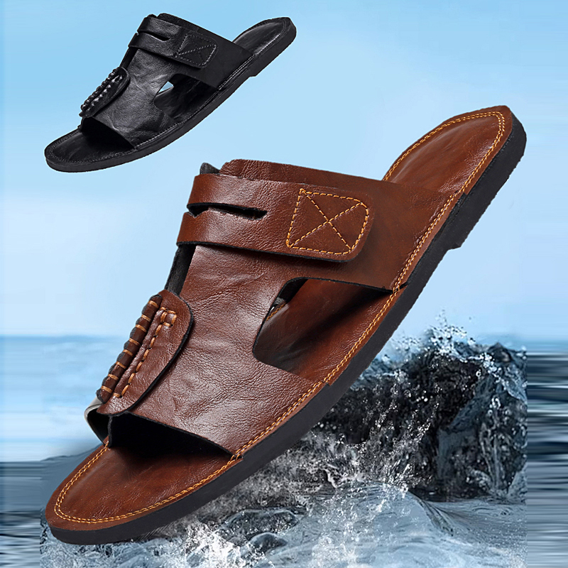 Flip Flop Leather Men - Grote maat premium lederen sandalen Heren