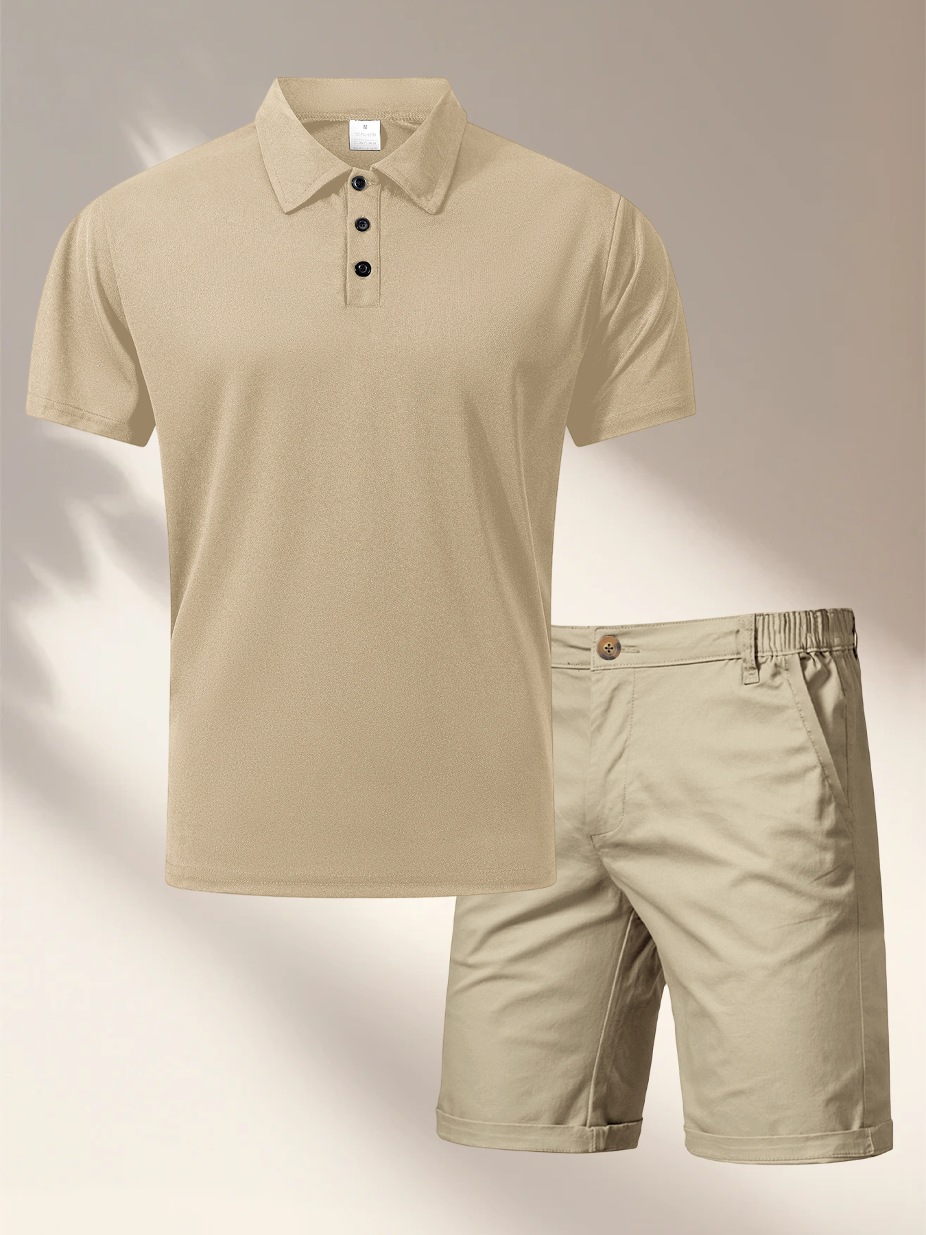 Shorts Chino Slim - Herenset zomer vakantie trainingspak effen korte