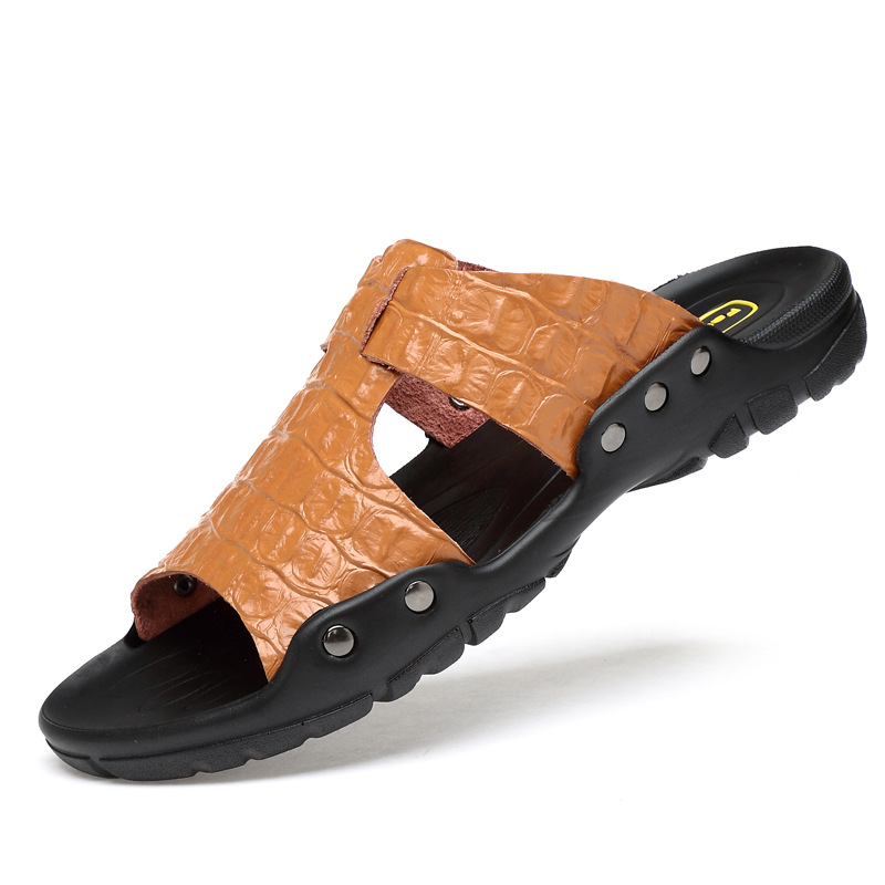 Flip Flop Leather Men - Lederen Sandalen Heren Comfortabele Slipper Man