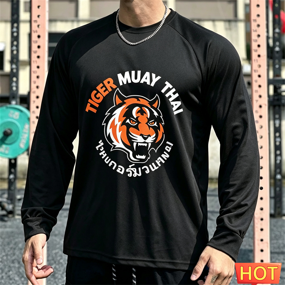 Tee Graphic Print - Muay Thai Heren T-shirt met lange