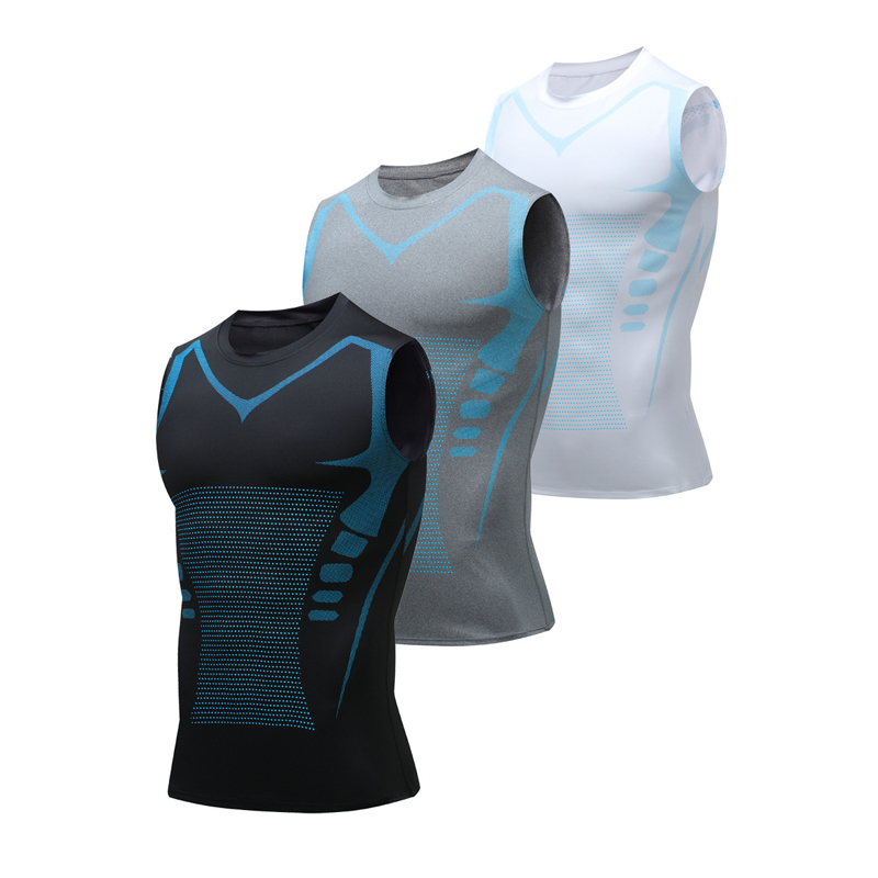 Tank Top Muscle - Compressietanktop Heren Gymshirt Mouwloos Sneldrogend Afdrukken