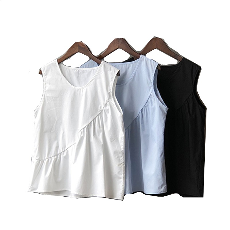 Shirt Camp Collar - losse casual vrouwen katoen linnen tank