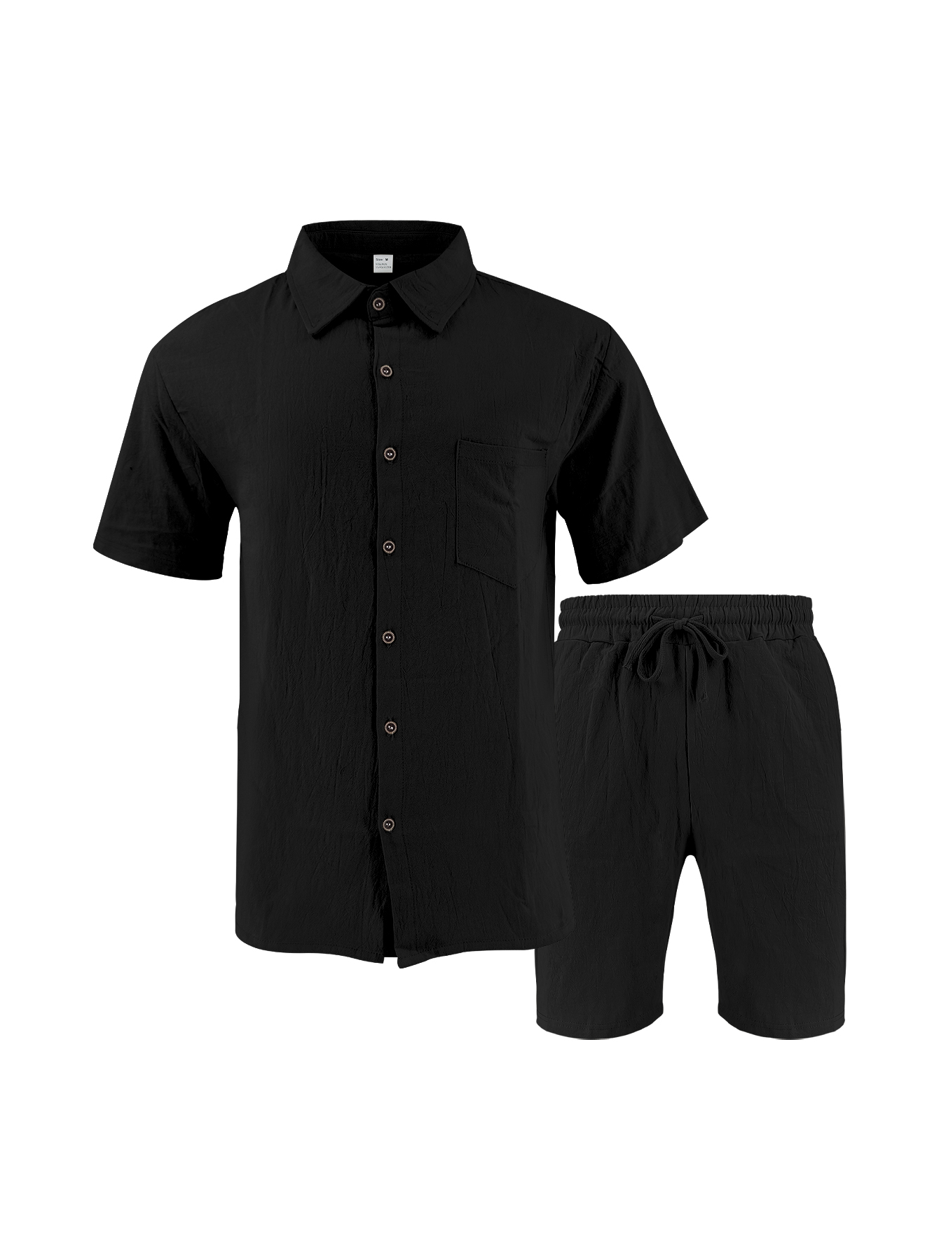 Linen Shirt Breathable - Tweedelige set van linnen met textuur