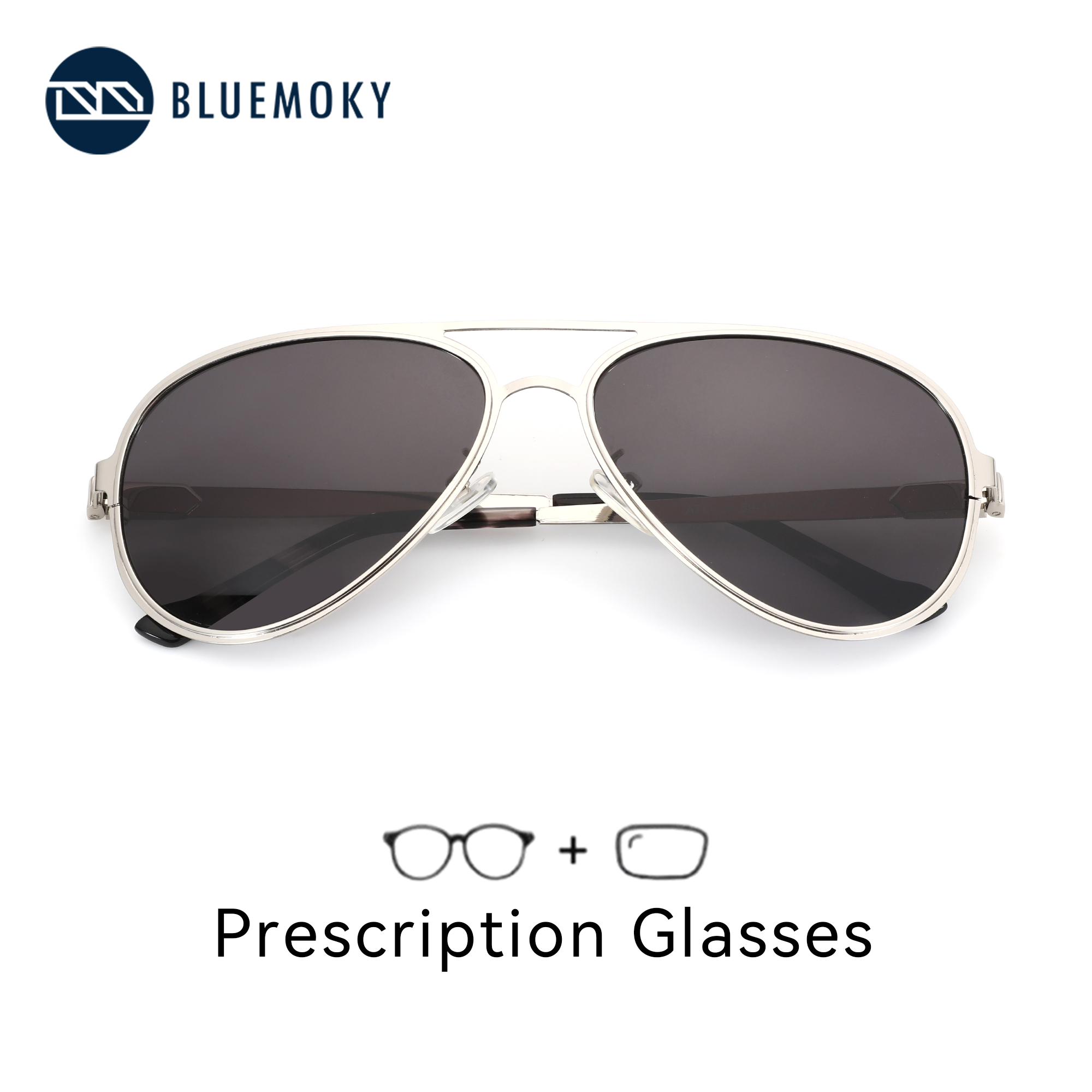 Sunglasses Aviator Polarized - BLUEMOKY XL Maat Hoge Kwaliteit Metalen