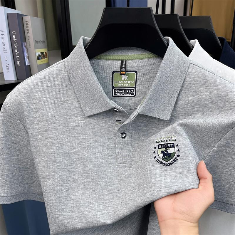 Polo Shirt Pique - Herenpoloshirt met korte mouwen, geborduurd piquébreisel,