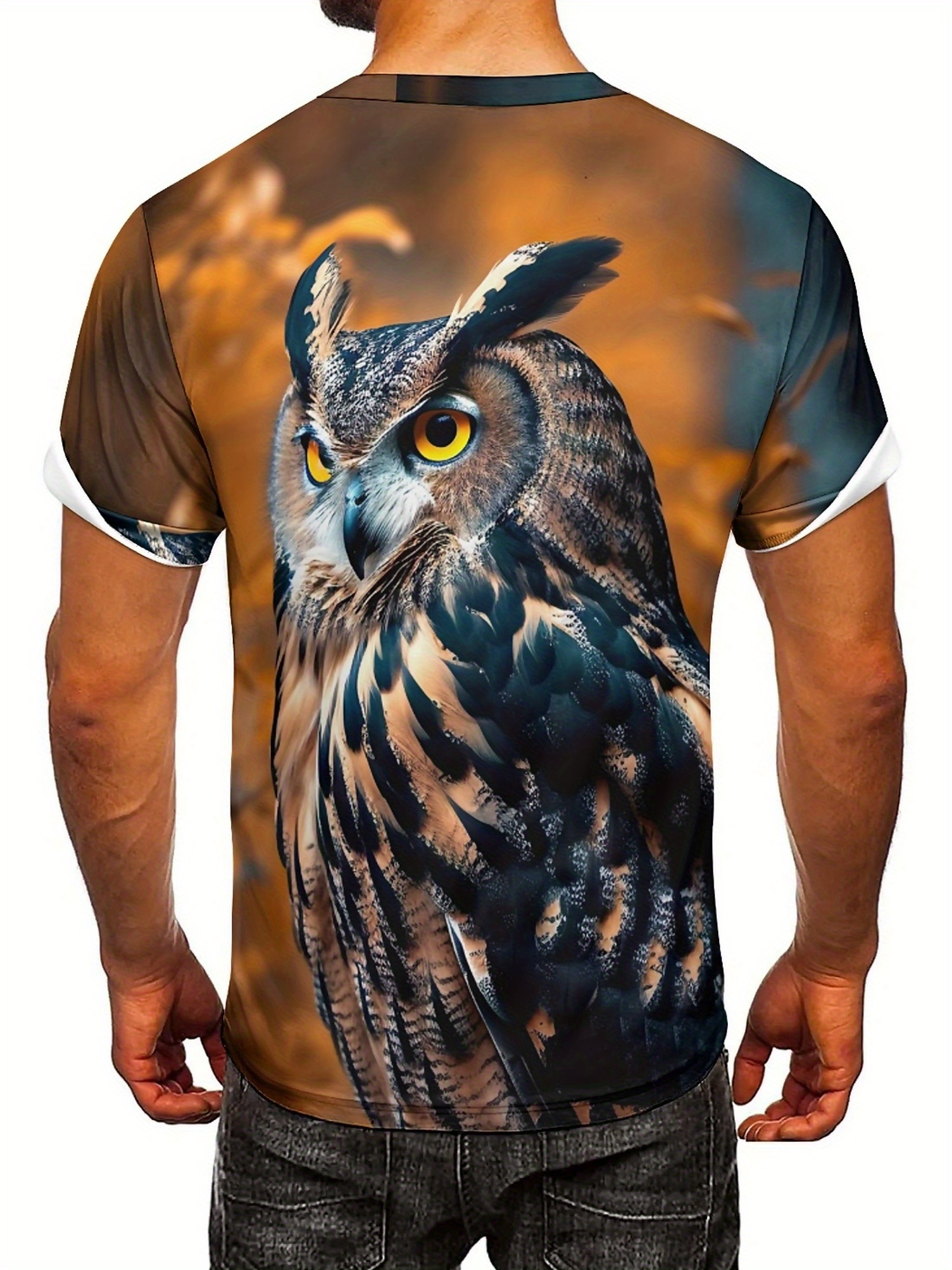 Heren en dames 3D-print Uil gr - Tee Graphic Print recensie en prijs