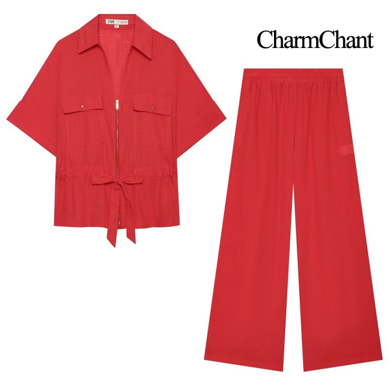 CHARMCHANT Dames Tweedelig Pak - Short Linen Drawstring recensie en prijs