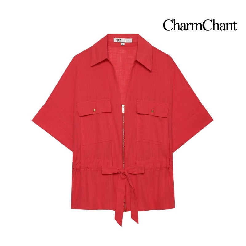 CHARMCHANT Dames Tweedelig Pak - Short Linen Drawstring recensie en prijs