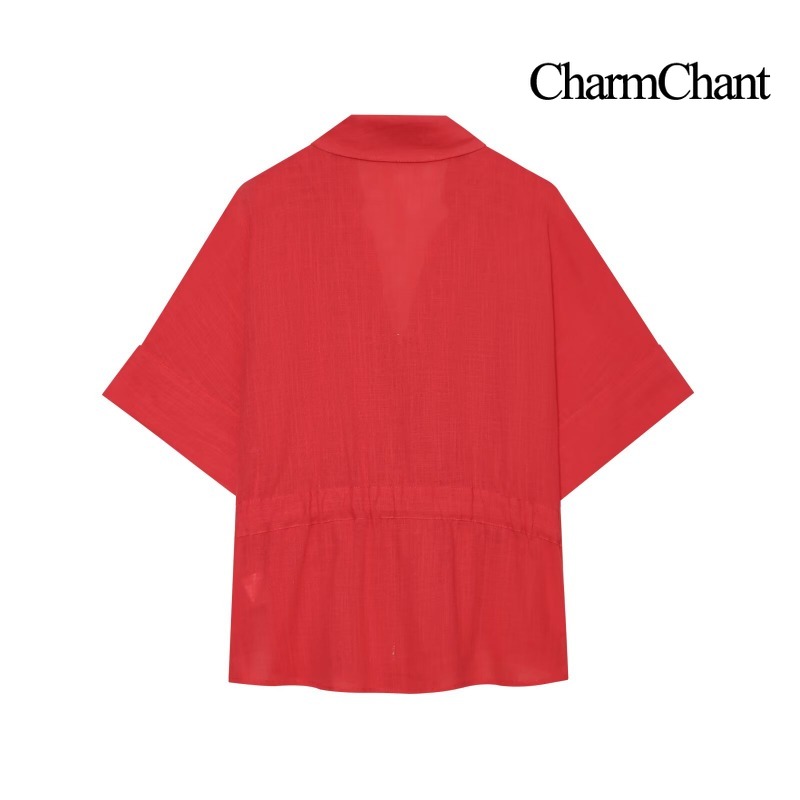 CHARMCHANT Dames Tweedelig Pak - Short Linen Drawstring recensie en prijs
