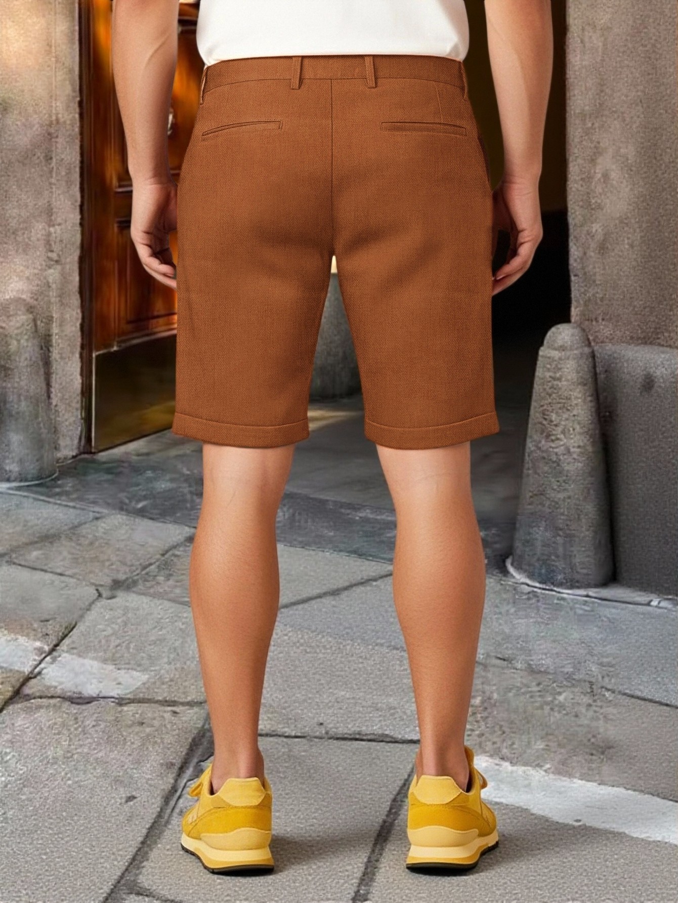 Heren Chino Shorts met Boord,  - Shorts Chino Slim recensie en prijs