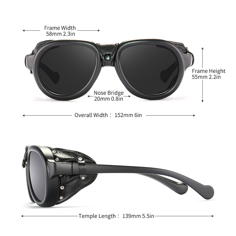 KDEAM Pilot Zonnebril Steampun - Sunglasses Aviator Polarized recensie en prijs