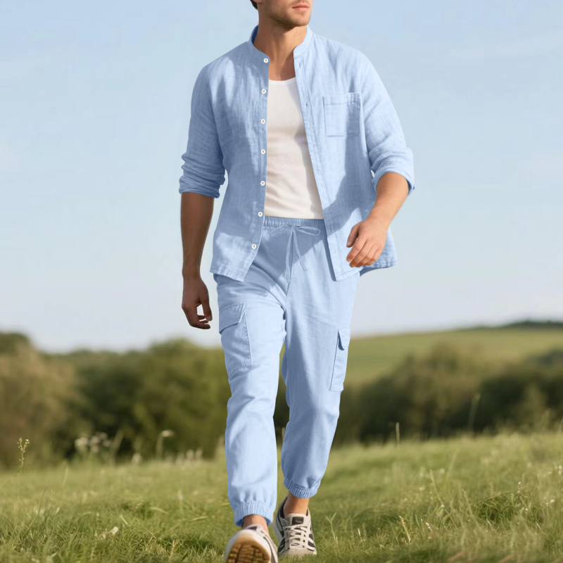 Heren linnen ademende tweedeli - Linen Shirt Breathable recensie en prijs