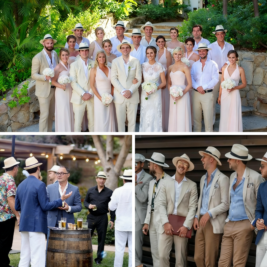 6-48PACK Bruiloft Stro Fedora  - Bucket Hat Straw recensie en prijs
