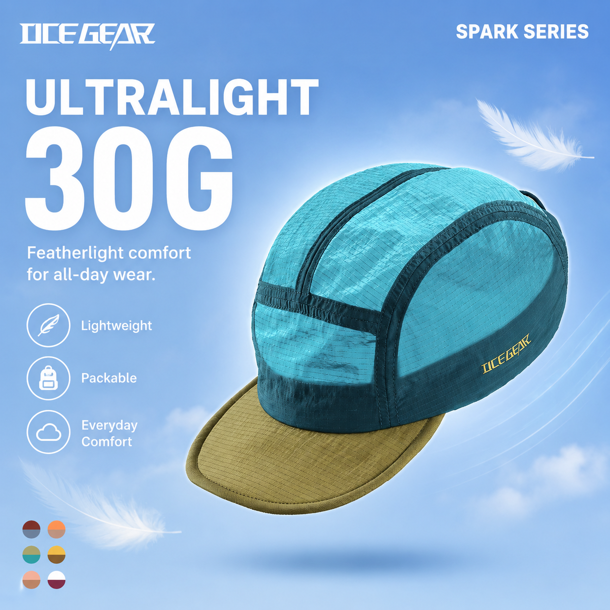 30g Ultralichte 5-paneels wand - Packable Hat Nylon recensie en prijs