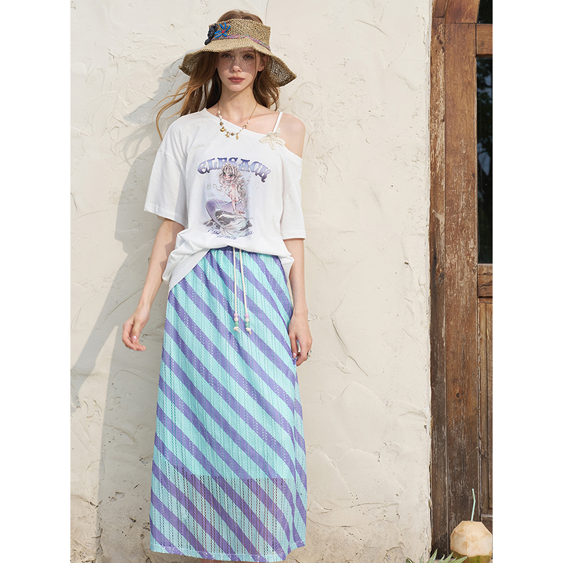 ELFSACK Off-shoulder wit T-shi - Tee Graphic Print recensie en prijs