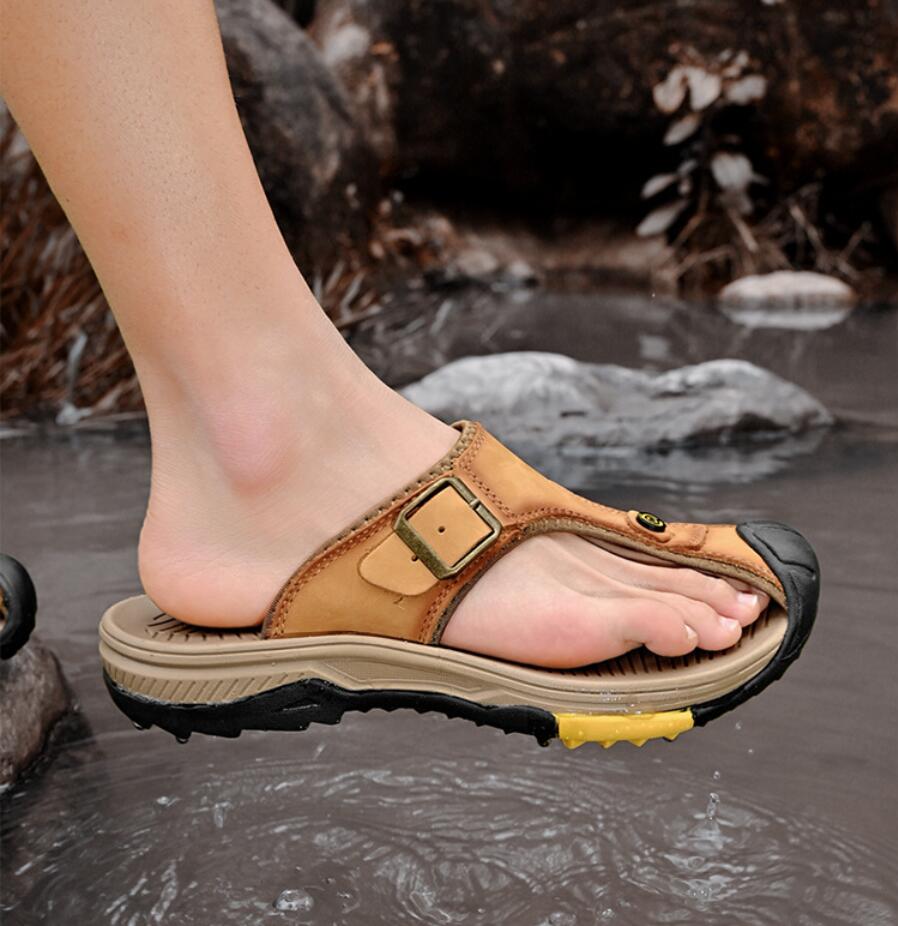 Echt lederen sandalen Heren Ad - Flip Flop Leather Men recensie en prijs