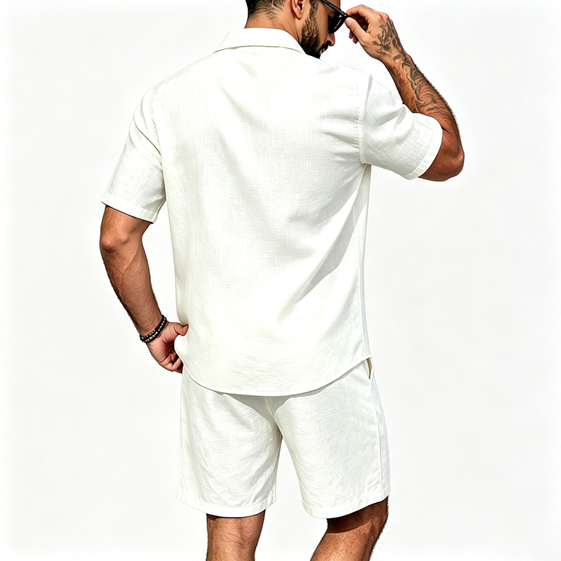 Heren linnen tweedelige outfit - Linen Shirt Breathable recensie en prijs