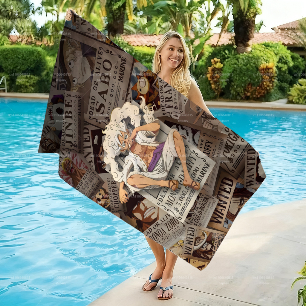 Retro Pirate Wanted Bounty gro - Beach Towel Large recensie en prijs
