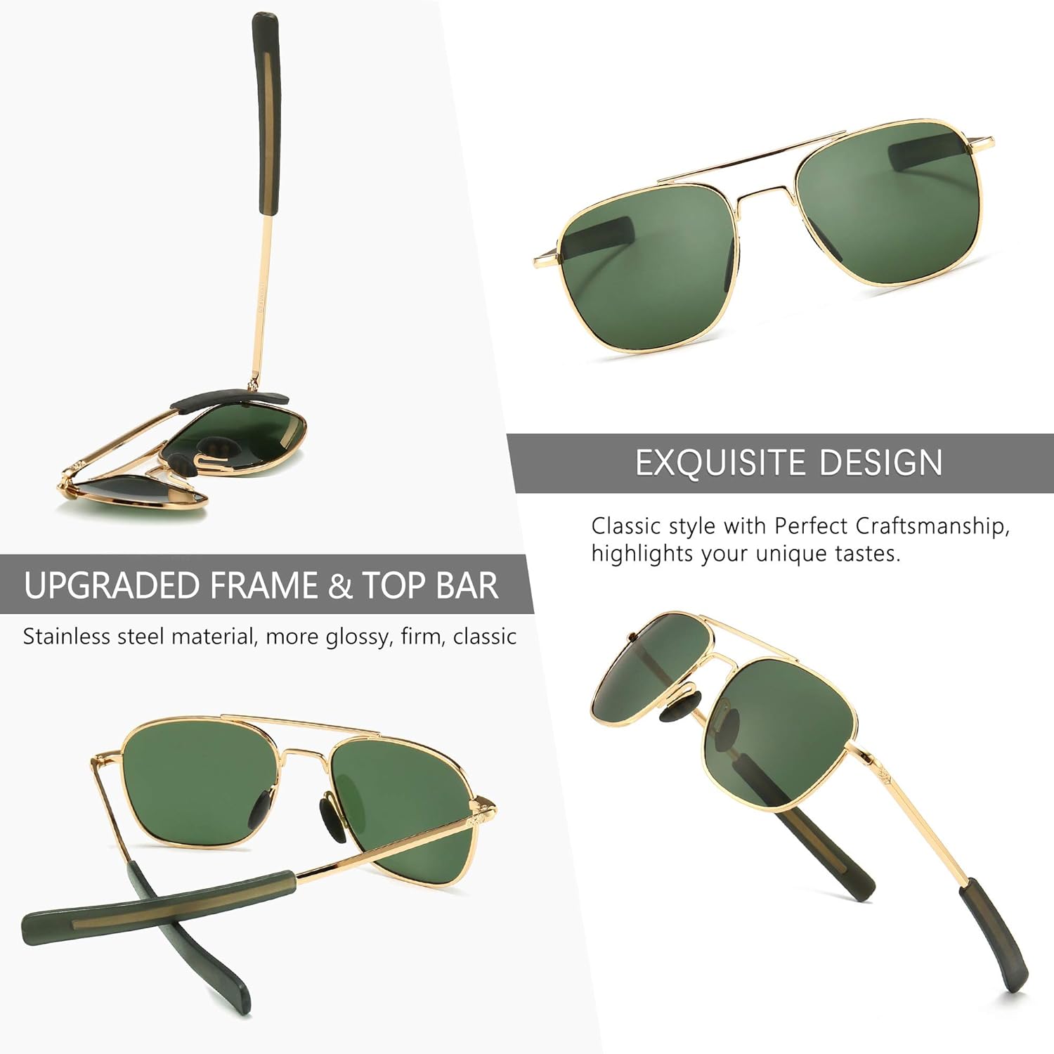 Herens zonnebrillen in militai - Sunglasses Aviator Polarized recensie en prijs