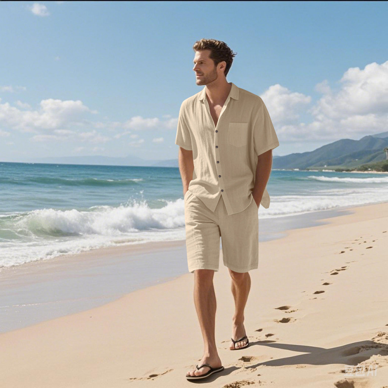 Heren linnenmix camp collar ov - Linen Shirt Breathable recensie en prijs