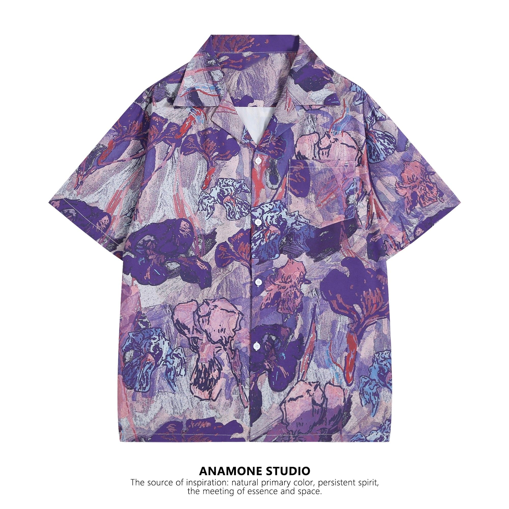 Vintage paars olieverfschilder - Resort Shirt Floral recensie en prijs