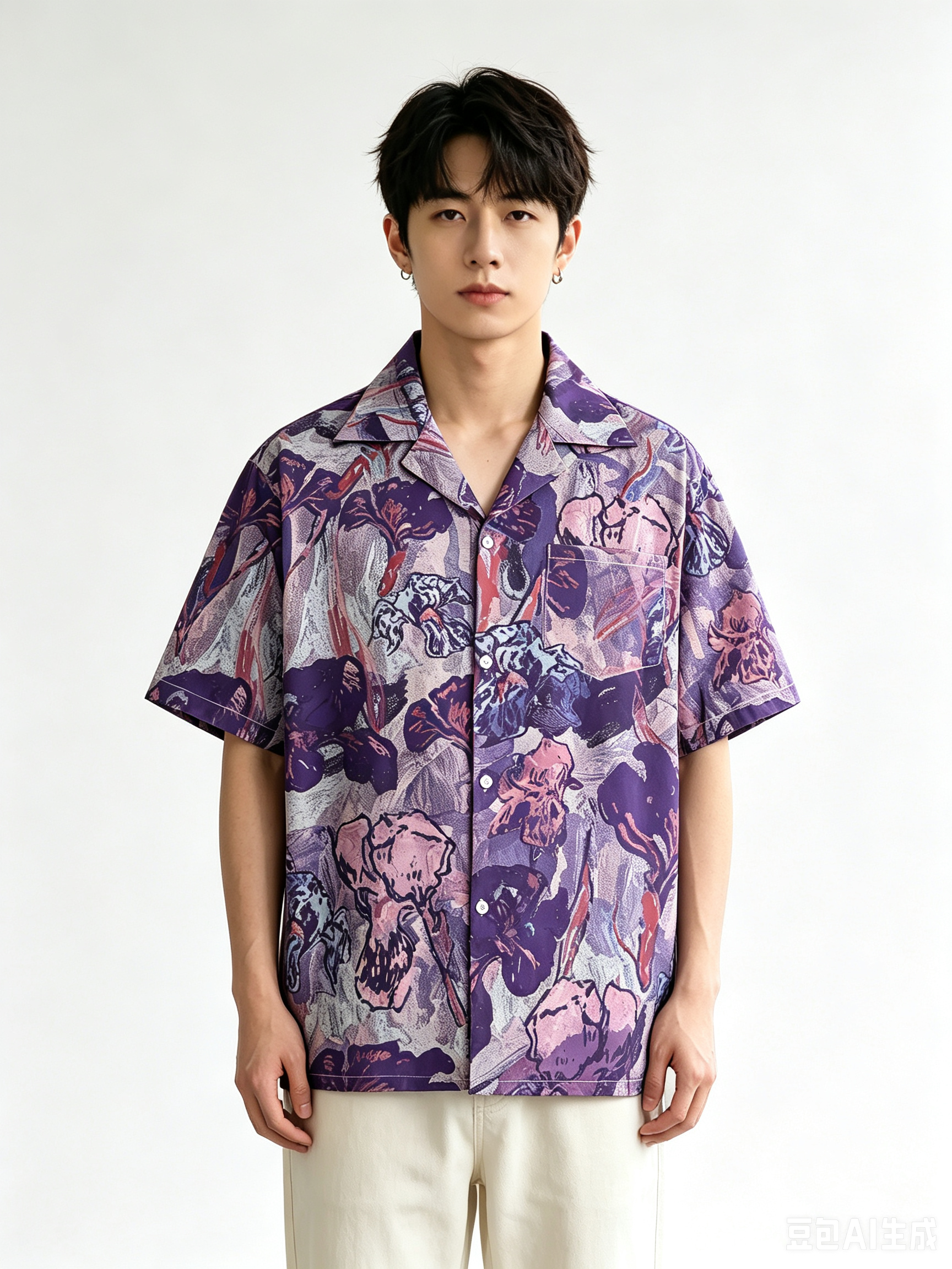 Vintage paars olieverfschilder - Resort Shirt Floral recensie en prijs