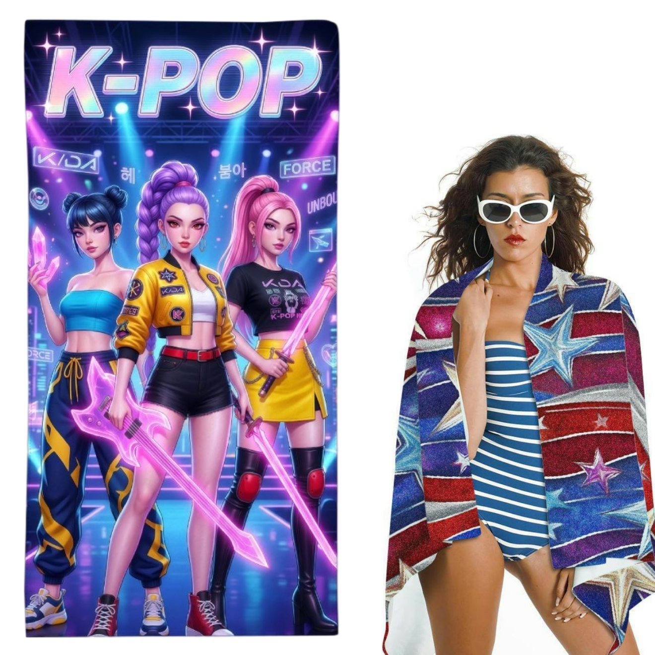 K-Pop Idol Print Grote strandh - Beach Towel Large recensie en prijs