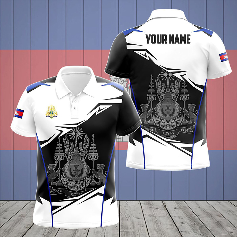 Aangepaste naam Cambodja vlag  - Shirt Camp Collar recensie en prijs