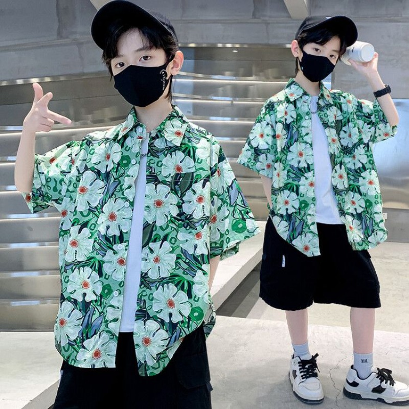 Jongens zomerset met bloemenpr - Resort Shirt Floral recensie en prijs