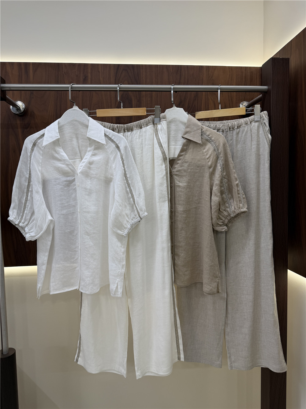 Dames korte mouwen blouse en w - Short Linen Drawstring recensie en prijs