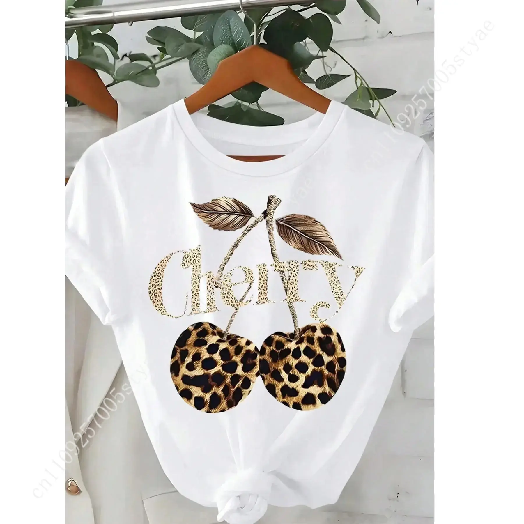 Dames T-shirt met kersen- en l - Tee Graphic Print recensie en prijs